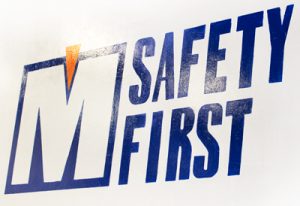 PacMoore's gives priority to the safety of our employees. Our wall is painted with the words 'safety first'.