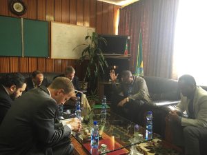 PacMoore in Prayer with Ethiopian Official