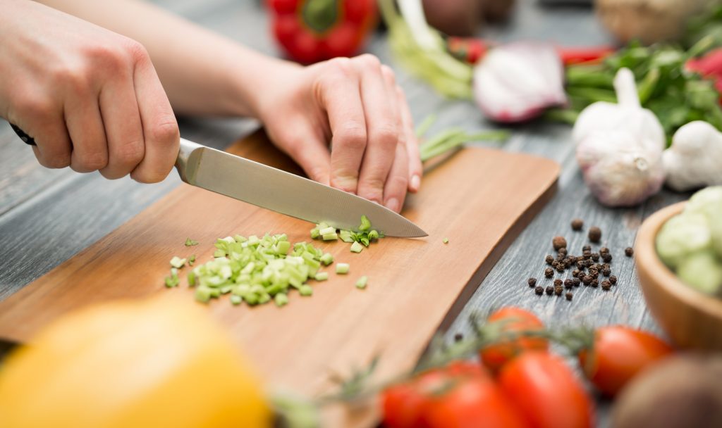 Chopping Vegetables Saving Scraps Upcycled Foods How to Reduce Food Waste